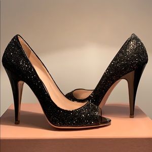 Miu Miu Glitter D’Orsay pump